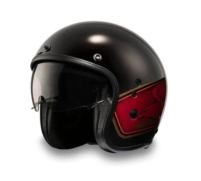 harley davidson hjc 3 4 helmet 3/4 with Diamond visor H-D X14 edition 120th an americanclanshop wicking liner X04 Helmet Casco Harley En