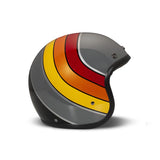 Harley Davidson (produit DMD) Casque de moto de courbe de jet vintage - Gris jaune orange rouge Réf.1JTS300CV