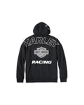 Harley Davidson zip-up sweatshirt with Scaramin 'Eagle men's hood-Black Beauty Ref 96011-24vm