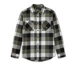 Harley Davidson Flash Shirt Essence mit langen Ärmeln - Plaid - Harley Black & Grape Leaf Ref. 96030-25VM