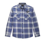 HARLEY DAVIDSON Camicia Road Captain da uomo - Plaid blu REF.96146-23VM