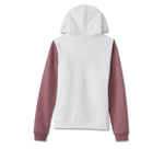 HARLEY DAVIDSON Felpa con cappuccio Raglan Harley-Davidson - Colorblock - Cloud Dancer e Wistful Mauve REF.96156-25VW