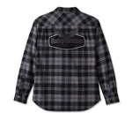 Harley Davidson Flash with Flying Eagle men's hinge - Black Plaid Ref.96215-24vm