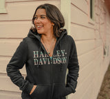 HARLEY DAVIDSON Winged Glitter Full Zip Hoodie für Damen REF. 96221-26VW