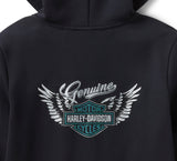 HARLEY DAVIDSON Winged Glitter Full Zip Hoodie für Damen REF. 96221-26VW