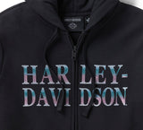 HARLEY DAVIDSON Winged Glitter Full Zip Hoodie für Damen REF. 96221-26VW