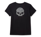 HARLEY DAVIDSON Maglia a V Willie G Skull Bling da donna - Harley Black REF.96333-26VW