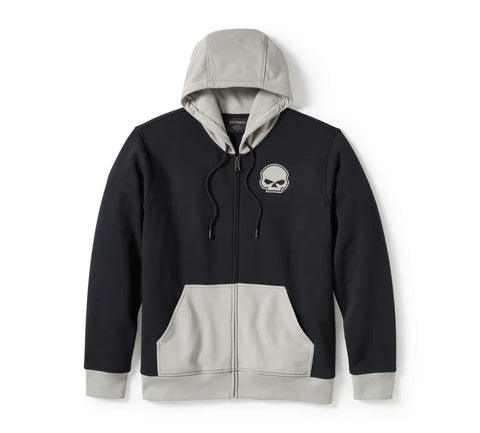 Harley Davidson mit Kapuzen- und Scharnier-Pullover Willie G Schädel im Colorblock Style Ref.96360-25VM
