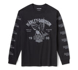 HARLEY DAVIDSON H-D American Classic Eagle Herren-Langarm-T-Shirt mit Grafik – Harley Black REF.96498-26VM