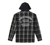 HARLEY DAVIDSON Camicia a quadri con cappuccio da uomo H-D American Classic REF.96530-26VM