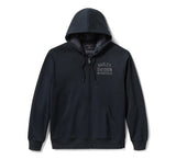 Harley-Davidson® Kapuzenpullover mit kariertem Futter und Reißverschluss – Schwarz 96783-25VM REF.96783-25VM