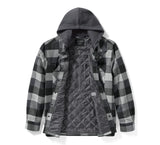 HARLEY DAVIDSON Traveler hooded shirt jacket - Plaid - Asphalt & Harley Black REF.96806-25VM