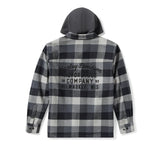 HARLEY DAVIDSON Traveler hooded shirt jacket - Plaid - Asphalt & Harley Black REF.96806-25VM
