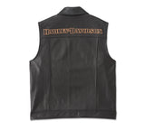 Harley Davidson Men's leather leather vest Fuel to flames ref.97031-24vm