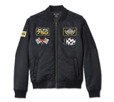 HARLEY DAVIDSON Giacca bomber At the Crank da uomo - Harley Black. REF.97450-24VM