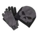 Harley Davidson Set Geanie and Gloves Willie G Skull - Blackerned Pearl Ref.97657-25VM