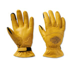 Harley Davidson Helm Guantes de cuero para mujeres - Ref. Natural.