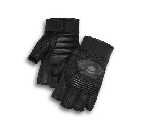 Harley Davidson Handschuhe ohne Finger Winged Willie G Schädel als Mann Ref. 982777777vm