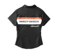 Harley Davidson -Shirt mit Front Reißverschluss Crew Stripe Women Ref. 99114-22VW