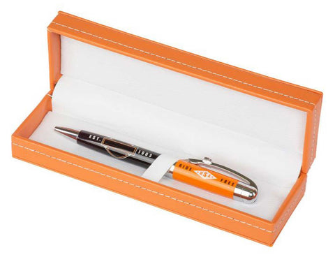 Harley-Davidson® lacht kostenloser schwarzer Tintenstift mit orangefarbenem Geschenkbox-Orange HDL-2013