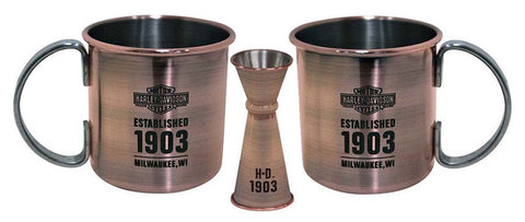 Harley-Davidson Set von Muli Harley-Davidson® Moskau, alter Kupfer Finish Ref.HDL-18609