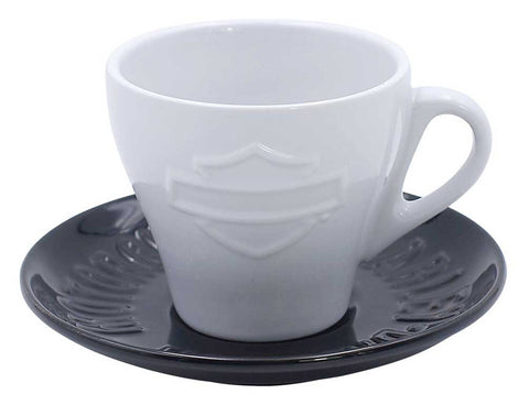 Harley -Davidson® Silhouette Bar & Shield Cup and Ceramic Saucer - 6 oz. HDX-98619