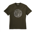 Harley Davidson T-Shirt Herren Green Circle Look HABE TEE-MIT, GRÜNE REF. 96177-22VM