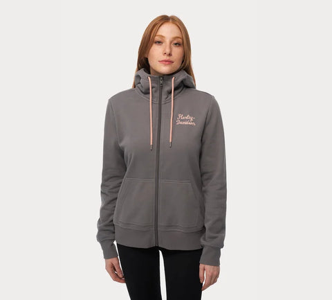 Sudadera de salud de Harley Davidson con capucha y cremallera, por mujer ref. 96418-22VW