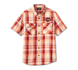 Shirt Men's Shirt de Harley Davidson Plaid Bar & Shield - Yd Plaid - Merlot Réf. 96616-23VM