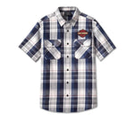 Shirt de Harley Davidson Plaid Bar & Shield Men - Plaid teinté en fil - Peacot Réf. 96617-23VM