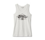 Harley Davidson Ultra Classic tank top 120th Anniversary for women - Cloud Dancer Ref. 96724-23vw