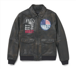 Chaqueta de cuero casual de chaqueta Harley-Davidson, cuero, Ref. Brown. 97017-22VM