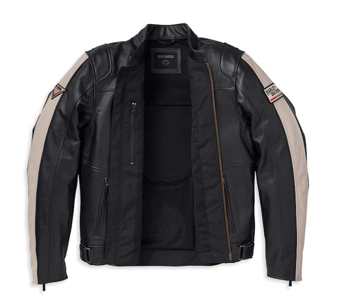 Veste de moto en cuir masculin de Harley Davidson Réf. 98002-23EM