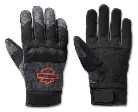 Harley Davidson Gloves Dyna Knit Mesh - Camo - Blackend Pearl 98136-23vm