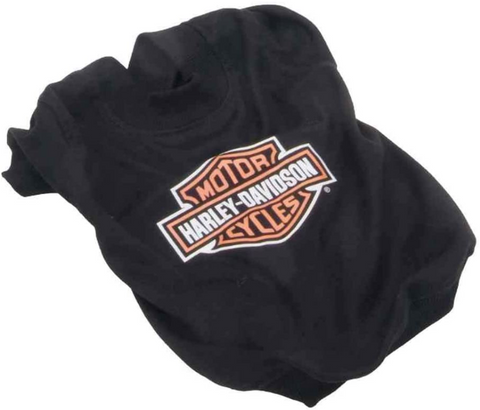 Camiseta negra de Harley-Davidson® Pet Dog con bar y escudo en la espalda-H2100 H BK1SML