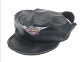 Harley -Davidson® Winged Bar & Shield Pet Cap Black Vinyl - Medium, H2500 H BK1MED