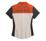 Camisa de mujer Harley Davidson con bloque delantero con bloques de color con logotipo de Horizon Ref.96395-21VW