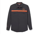 Harley Davidson Shirt-Woven-Hemd, schwarzer Schiedsrichter. 96034-22VM