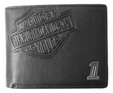 Harley-Davidson leather wallet bar & short ref. CR2338L-Black